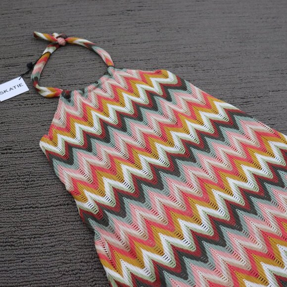 NWT Skatie Halter Crochet Mini Dress in Fleetwood Small - Picture 5 of 10